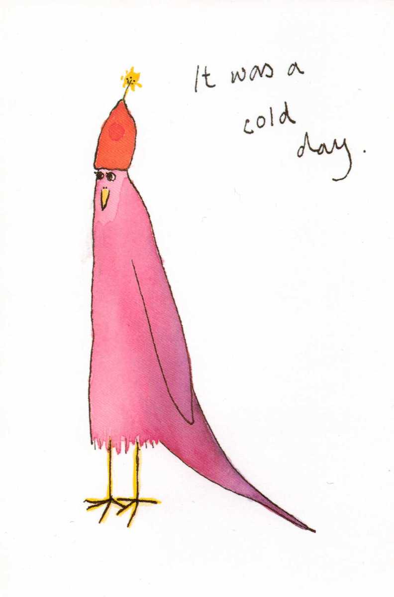 Pink bird.